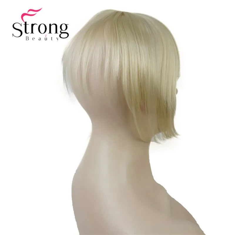 StrongBeauty Synthetic Hair Thin Neat Air Bangs Clip In Fringe Front Hair Temple Bangs Hair Extensions Hair Piece COLOUR CHOICES