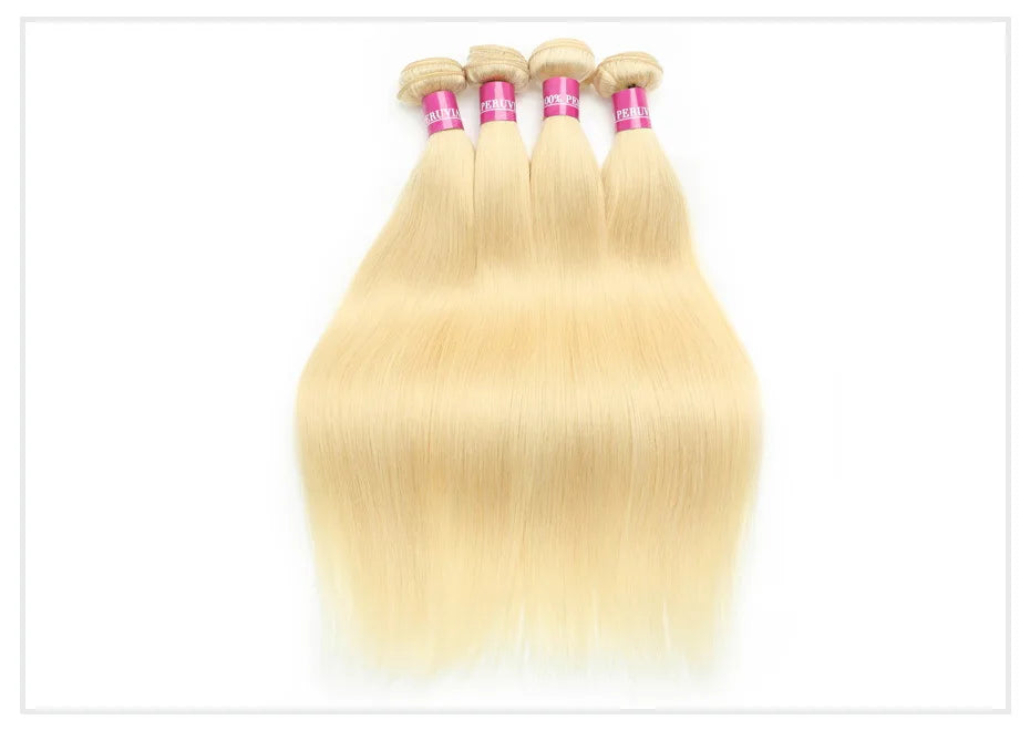 Raw Indian Hair 613 Bundles Straight Human Hair Bundles 1 3 4 Bundles Deal 40 Inch Honey Blonde Bundle Hair Extensions for Women