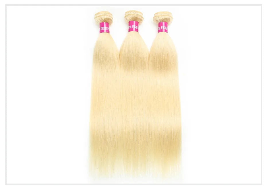 Raw Indian Hair 613 Bundles Straight Human Hair Bundles 1 3 4 Bundles Deal 40 Inch Honey Blonde Bundle Hair Extensions for Women
