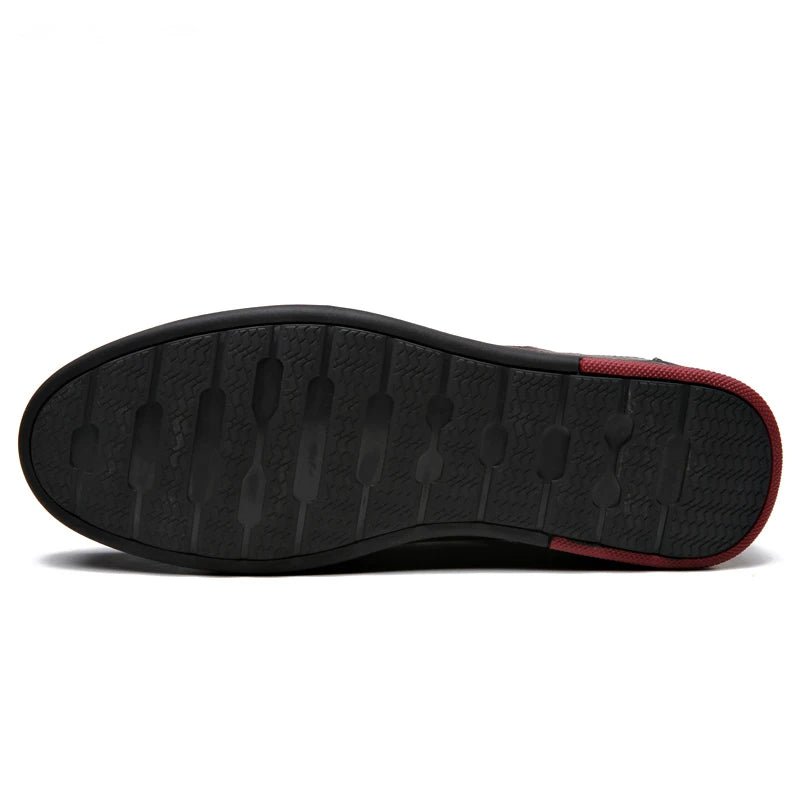 2025 Newly Men's Genuine Leather Shoes Size 38-46 Head Leather Soft Anti-slip Driving Shoes Man Spring Leather Shoes