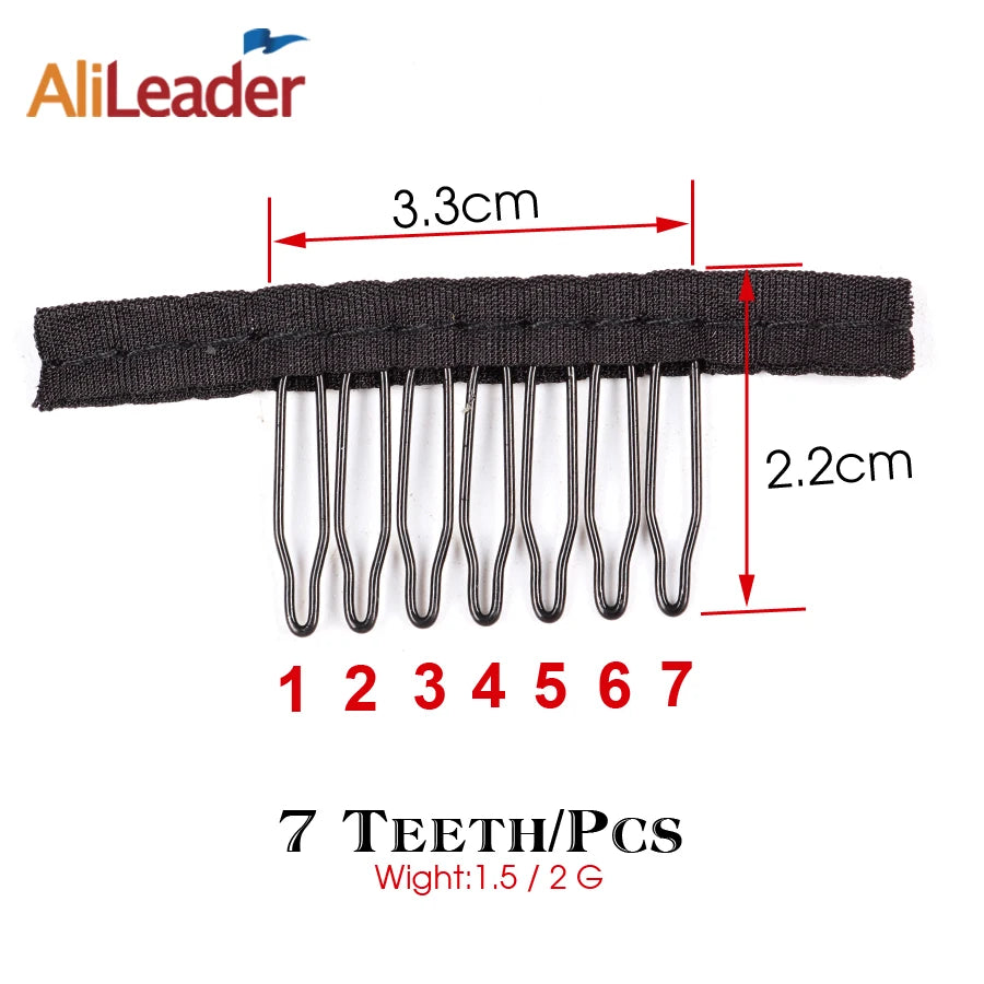 Alileader Wig Combs Lace Wig Clips Hair Clip Comb  Hair Weave Clips Comb For Hair Extensions For Wigs Popular Wig Making Tools