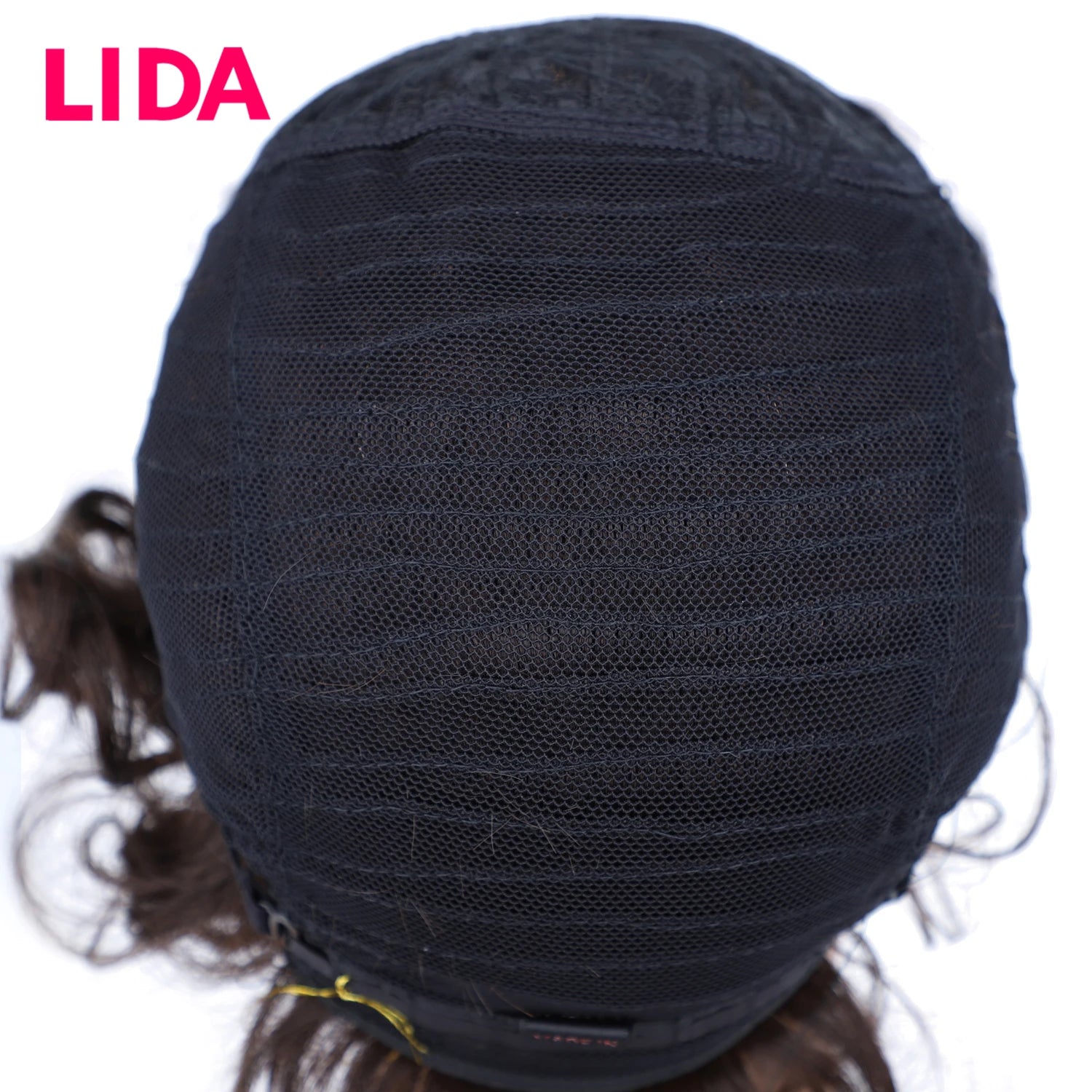 LIDA Curly Human Hair Wigs 100% Human Hair 8'' Malaysian Curly Human Hair Non Remy Women Wigs 150% Density Machine Made Wig