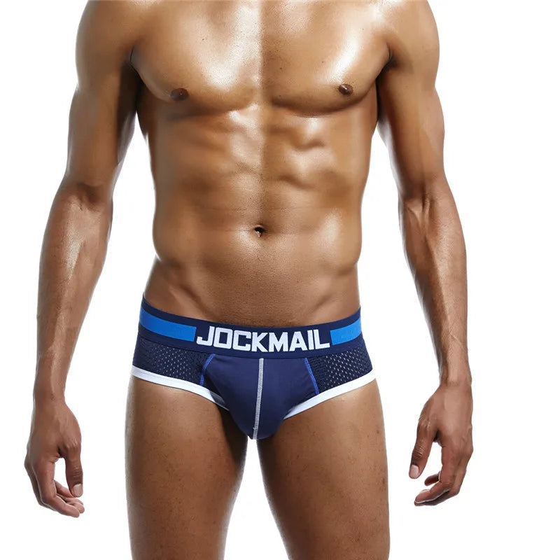 JOCKAMIL cotton mesh men's underwear fashion low-waist briefs shorts sports casual boxer trunks