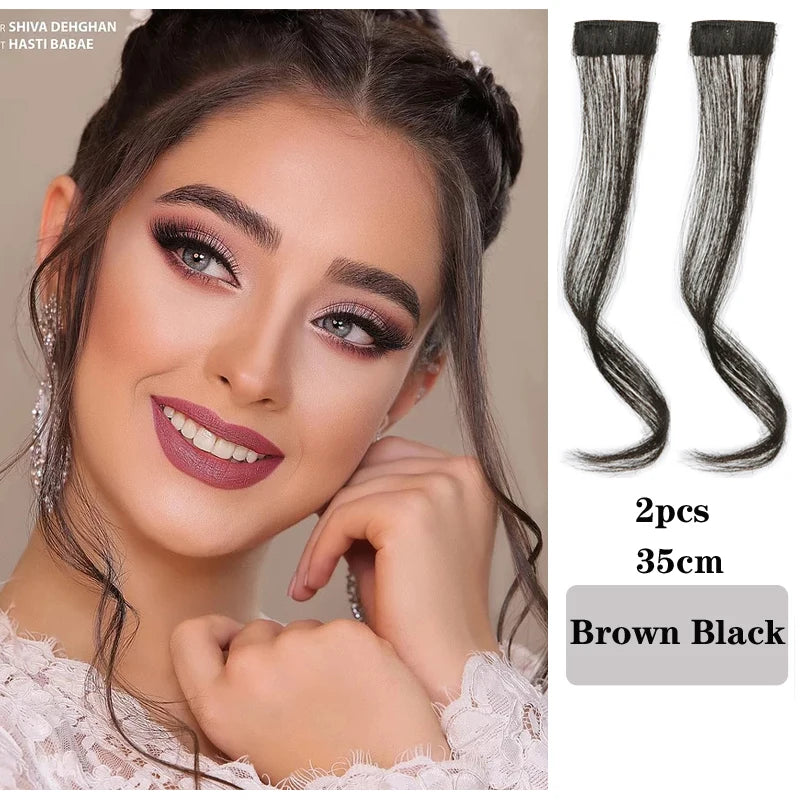 Fake 3D Air Bangs Hair Clip-In Extension Synthetic Fake Fringe Natural False hairpiece For Women Clip In Bangs