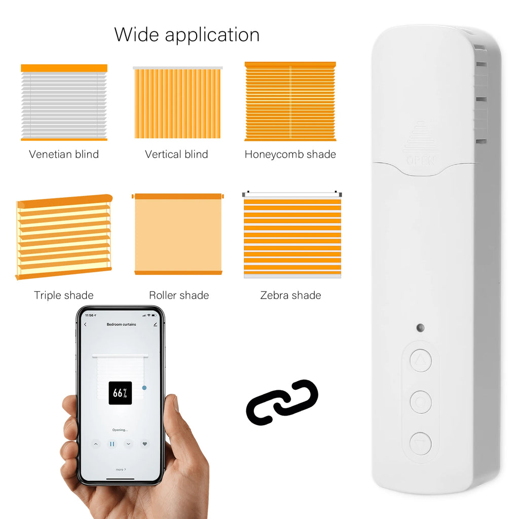 BT/Wifi/ Zigbee Control Smart Blinds Drive Motor Tuya Motorized Chain Roller Control Shade Shutter Drive Motor Replacement