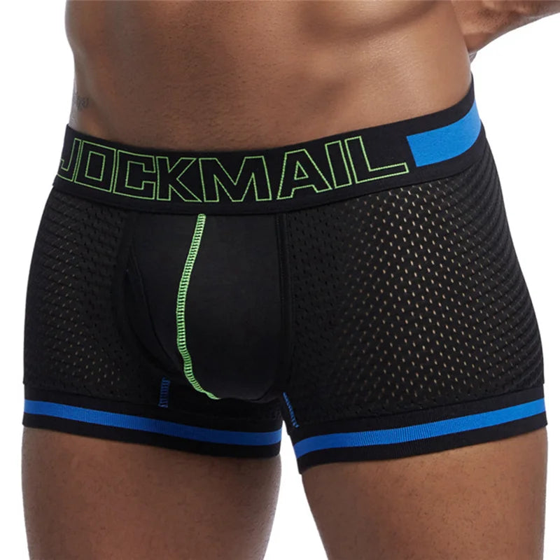 JOCKAMIL cotton mesh men's underwear fashion low-waist briefs shorts sports casual boxer trunks