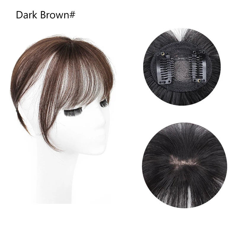 Fake 3D Air Bangs Hair Clip-In Extension Synthetic Fake Fringe Natural False hairpiece For Women Clip In Bangs