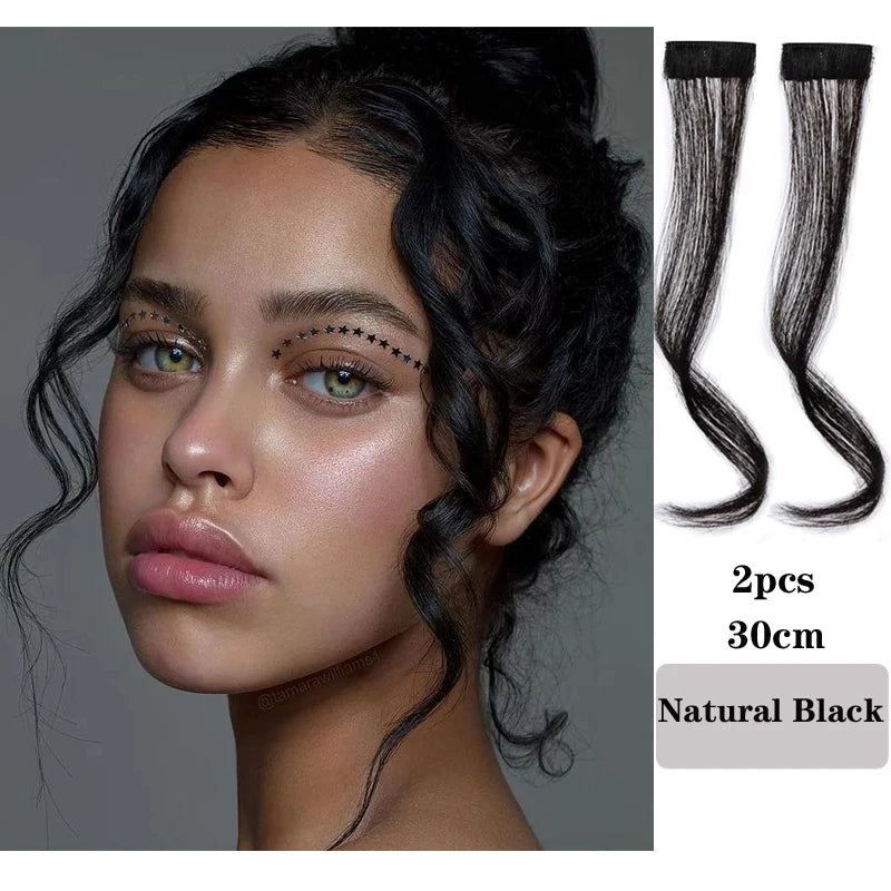 Fake 3D Air Bangs Hair Clip-In Extension Synthetic Fake Fringe Natural False hairpiece For Women Clip In Bangs