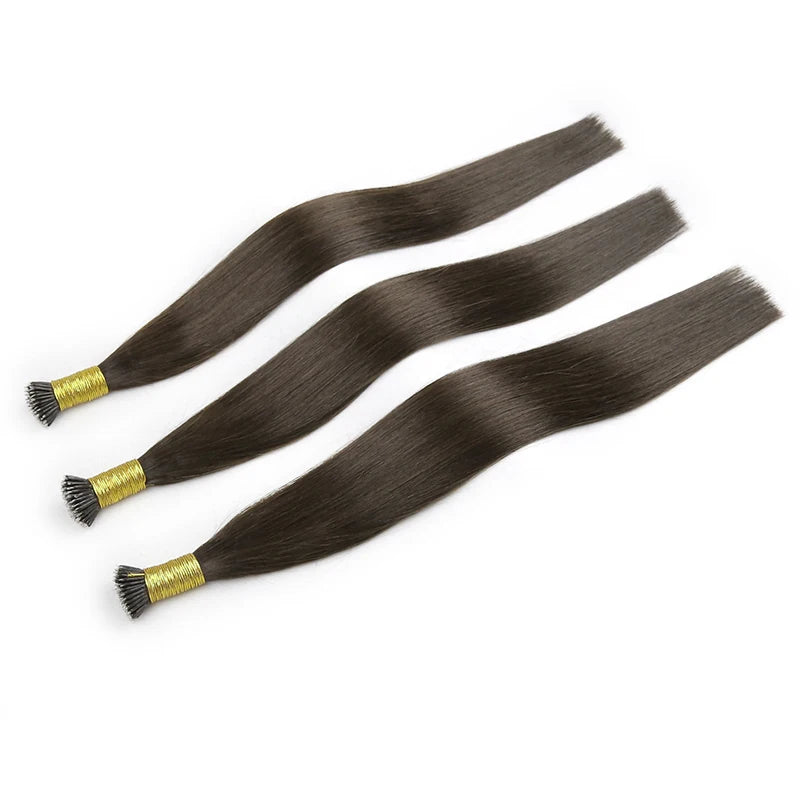 Straight Nano Rings Hair Extension 100% Natural Human Hair Extensions 0.8g/1g/ Strand 50pcs Fusion Hair Extension Ombre Blond