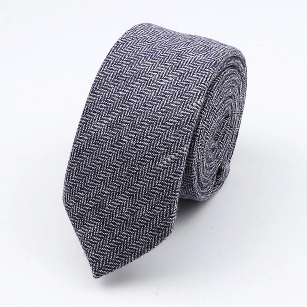 Thick Cashmere Wool Gentleman Solid Color Necktie 7CM Formal Wedding Party Europen Style Red Brown Green Gray Clothing Tie Gift
