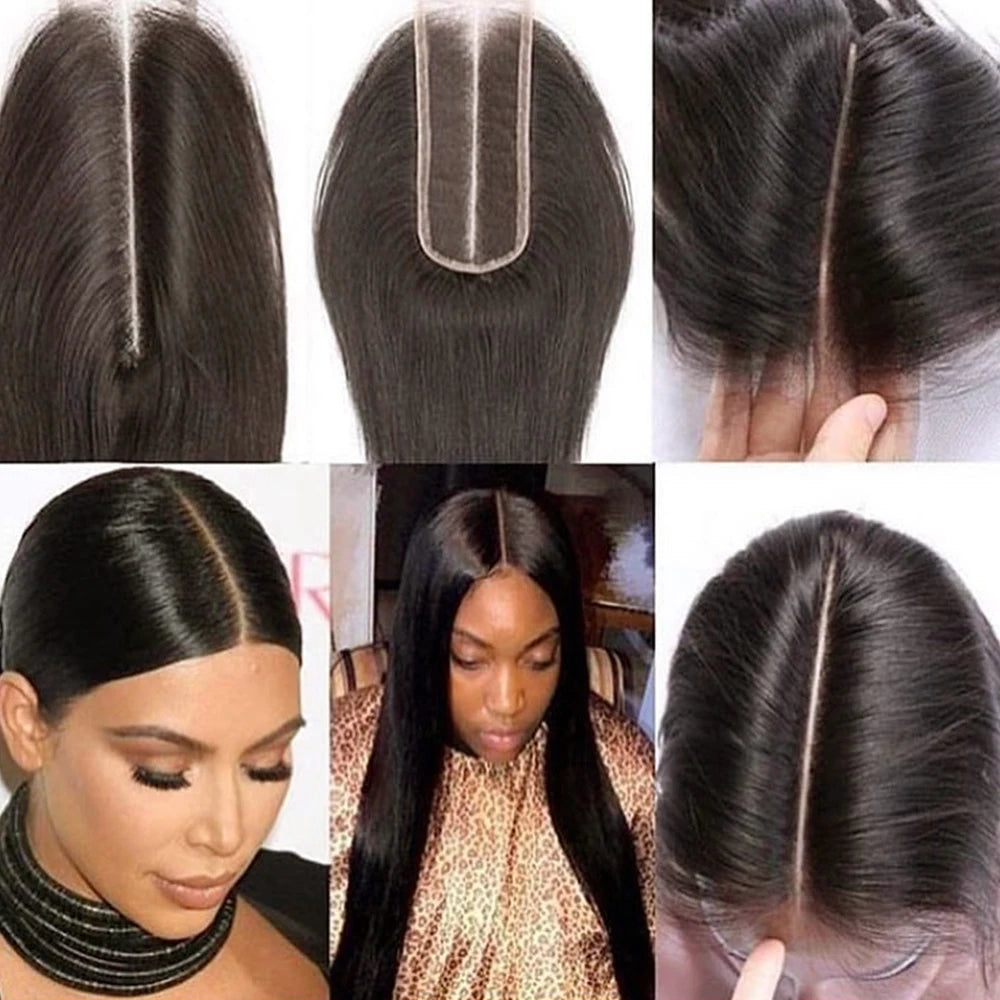 2x6 Lace Closure Peruvian Straight Closure 5x5 100% Human Hair Rtraight 13x4 Lace Frontal Closure 4x4 Natural Color Remy Hair
