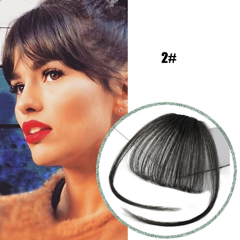 Fake 3D Air Bangs Hair Clip-In Extension Synthetic Fake Fringe Natural False hairpiece For Women Clip In Bangs