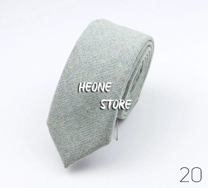 Thick Cashmere Wool Gentleman Solid Color Necktie 7CM Formal Wedding Party Europen Style Red Brown Green Gray Clothing Tie Gift