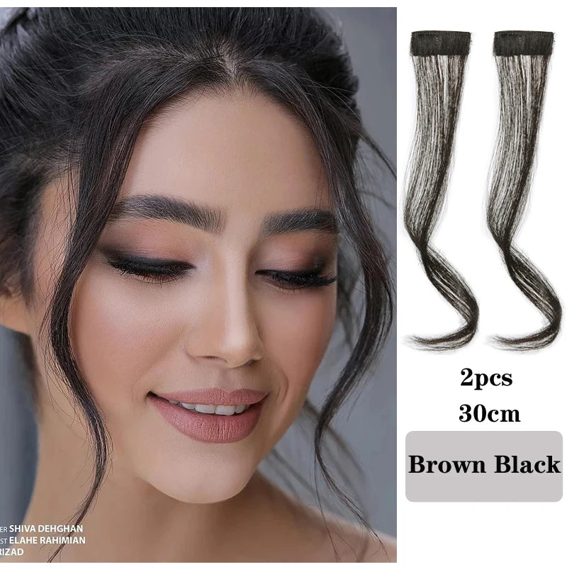 Fake 3D Air Bangs Hair Clip-In Extension Synthetic Fake Fringe Natural False hairpiece For Women Clip In Bangs
