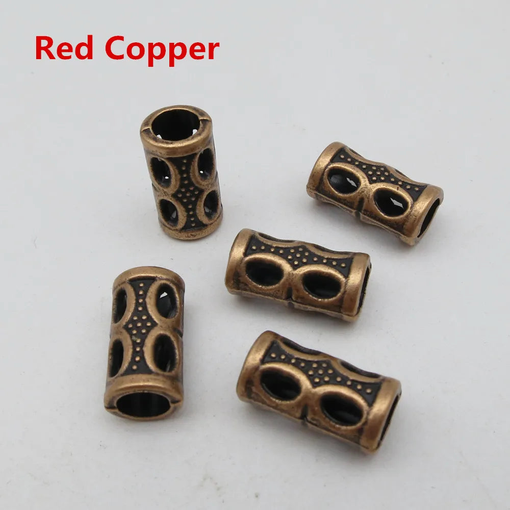 5Pcs-20pcs Silver/Gold/Bronze/Red Copper viking hair braid dread beard dreadlock beads tube rings