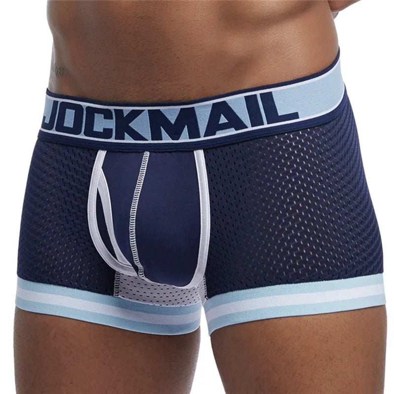 JOCKAMIL cotton mesh men's underwear fashion low-waist briefs shorts sports casual boxer trunks