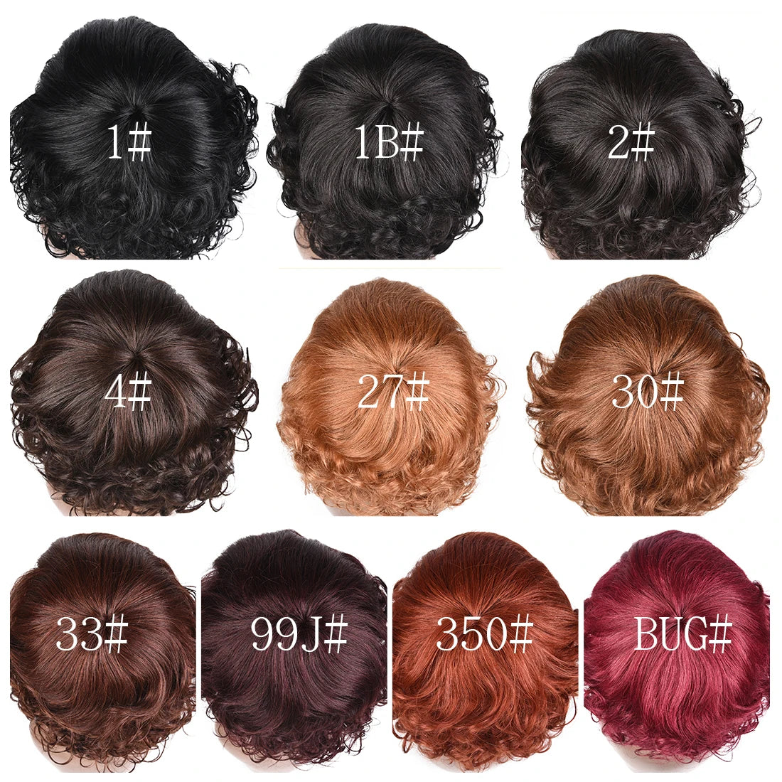 LIDA Curly Human Hair Wigs 100% Human Hair 8'' Malaysian Curly Human Hair Non Remy Women Wigs 150% Density Machine Made Wig