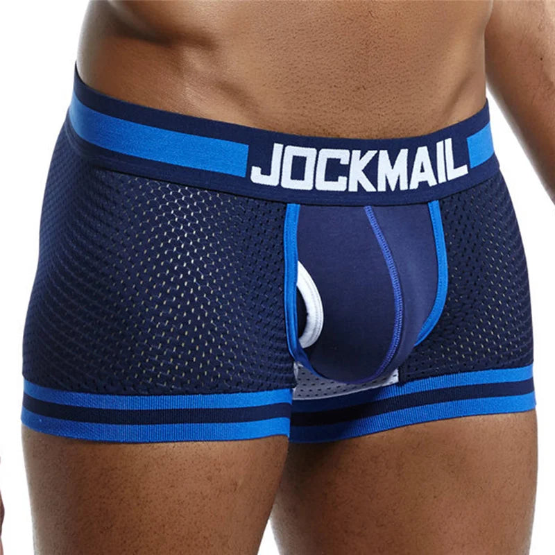 JOCKAMIL cotton mesh men's underwear fashion low-waist briefs shorts sports casual boxer trunks