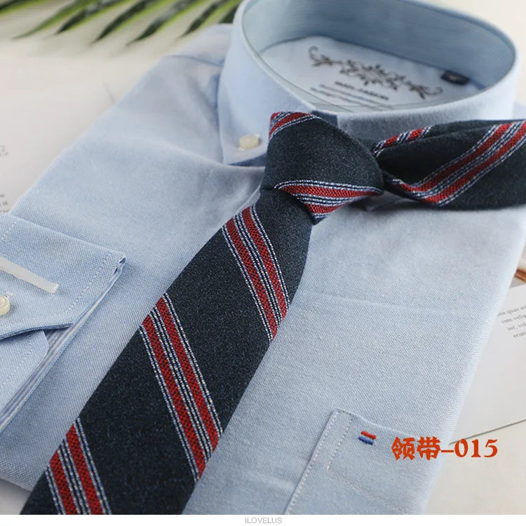 New Cotton Ties Fashion Stripe Dot Neck Tie for Wedding Business Suits Skinny Tie For Men Women Retra Slim Necktie Gravatas