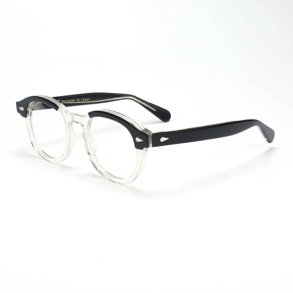Optical Eyeglasses Frame Men Women Johnny Depp Vintage Glasses Computer Acetate Spectacle Frame For Male Clear Lens