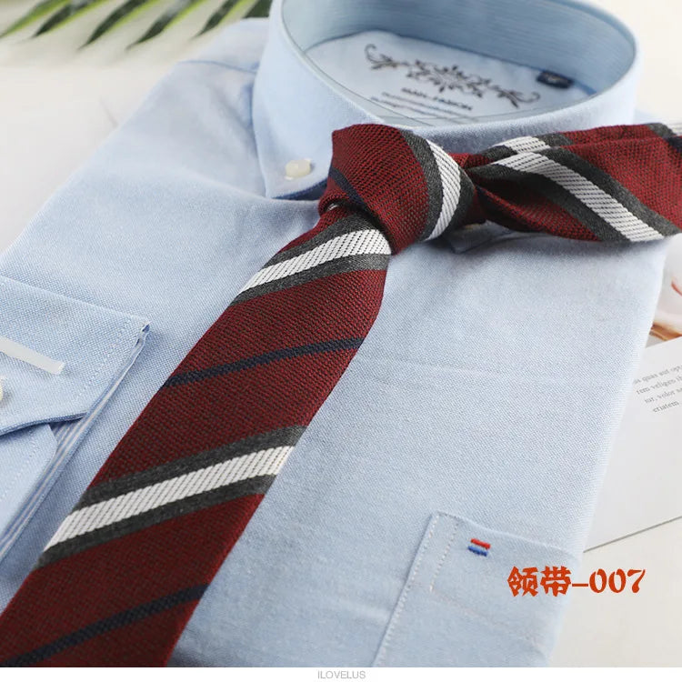 New Cotton Ties Fashion Stripe Dot Neck Tie for Wedding Business Suits Skinny Tie For Men Women Retra Slim Necktie Gravatas
