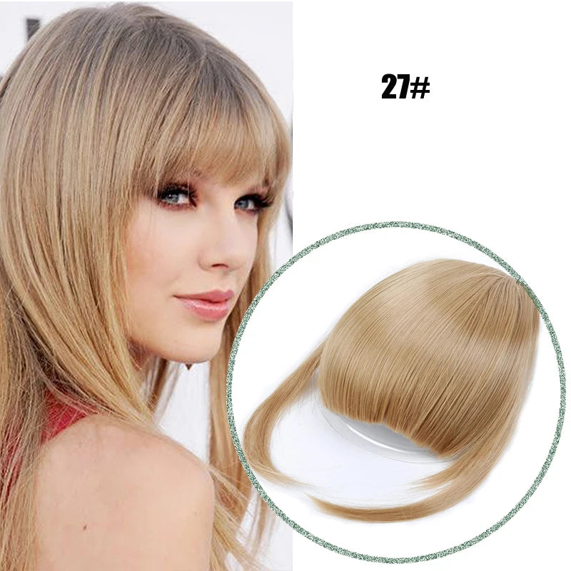 Fake 3D Air Bangs Hair Clip-In Extension Synthetic Fake Fringe Natural False hairpiece For Women Clip In Bangs