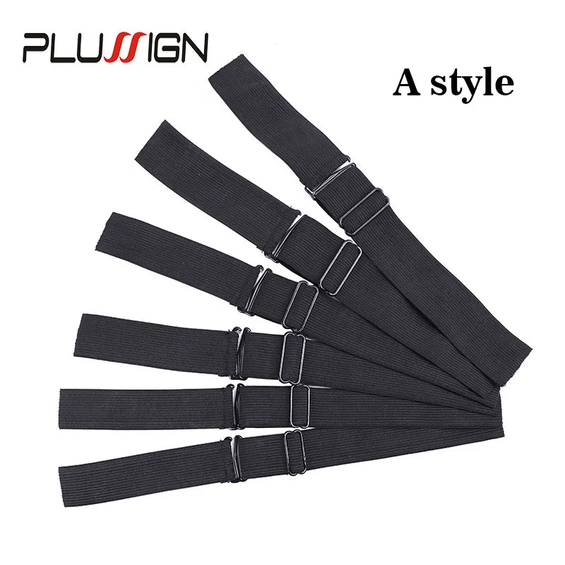 3Pcs 5Pcs Adjustable Elastic Band For Wigs Sewing Black Wig Band 2.5Cm, 3Cm, 3.5Cm Width Wig Accessories Wig Fixed Material