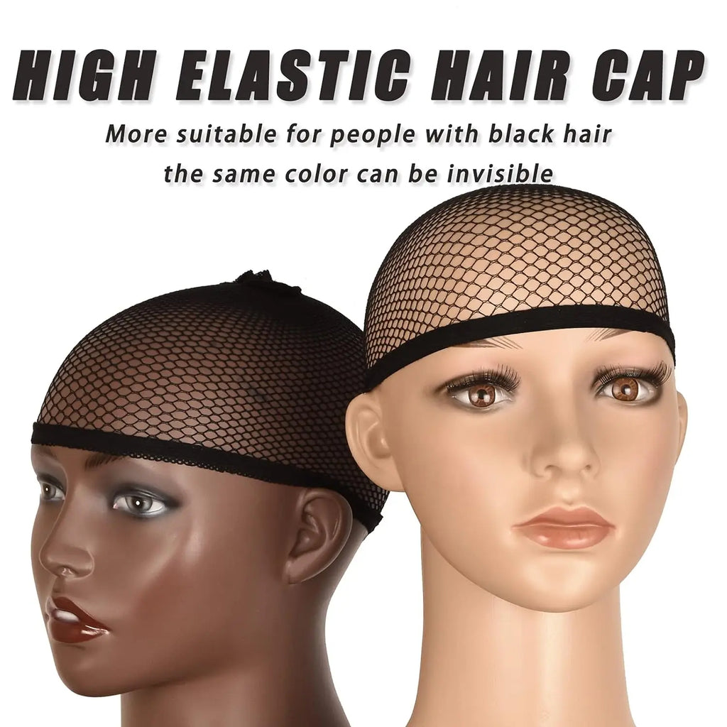 Mesh Wig Cap Stretchable Elastic Black Hair Net Stretch Open Ended Fishnet Wig Net Breathable Mesh Cap for Wig Accessories