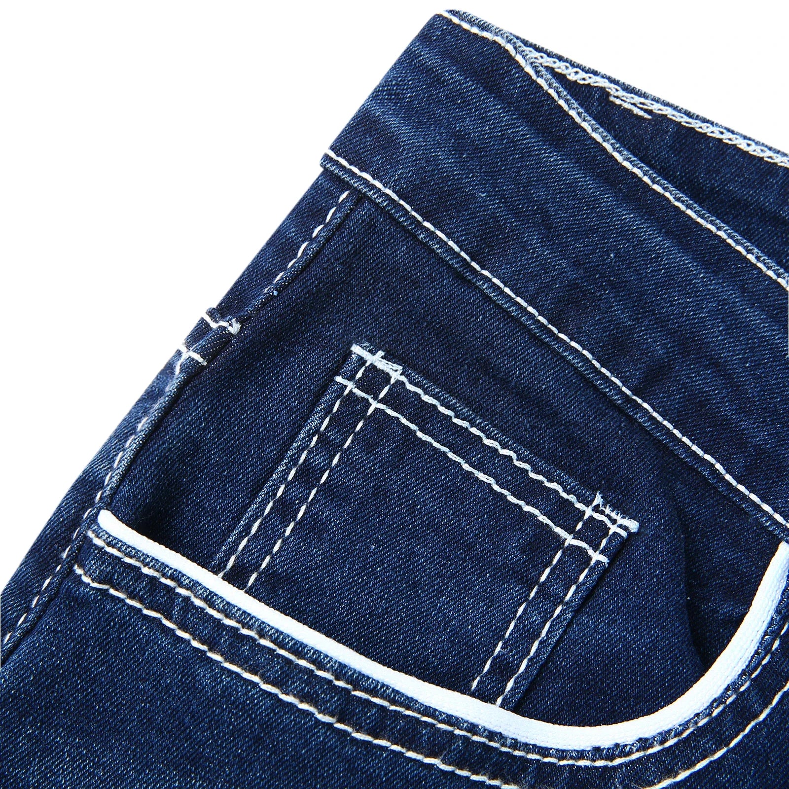 2025 New Fashion Trend High Quality Jeans Classic Straight Pants High Street Blue Washed solid color elastic slim fit Jeans Men