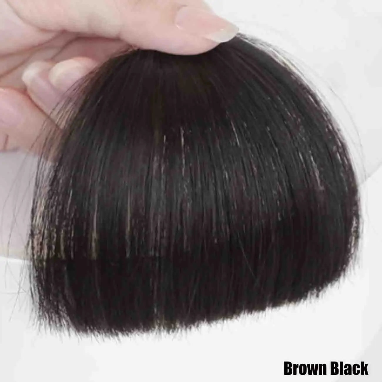 Clip-In Bangs Hairpiece for Women 100% Human Straight Hair Toppers for Daily Wear Available in Black Brown More Colors