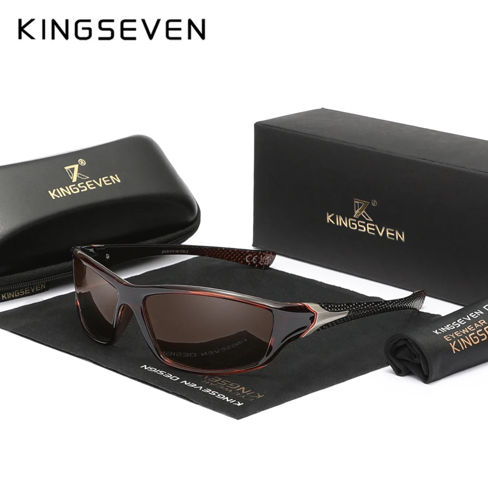 KINGSEVEN 2024 Riding Sunglasses For Men High Quality Anti-reflection Polarized UV400 Glasses TR90 Outdoor Sports Eyewear