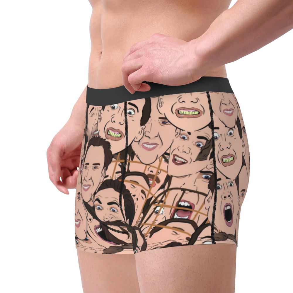 Custom Nicolas Cage Boxer Shorts For Homme 3D Printed Male Nic And His Girls Underwear Panties Briefs Breathbale Underpants