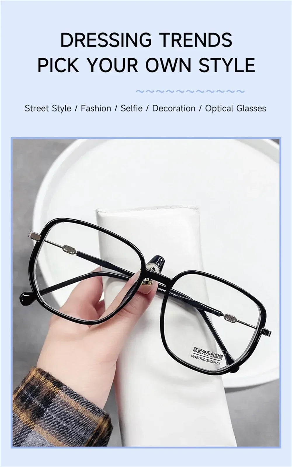 Vintage Square Metal Glitter Frame Reading Glasses Gafas Women Fashion Optical Eyewear Anti-blue Light Presbyopia Eyeglasses