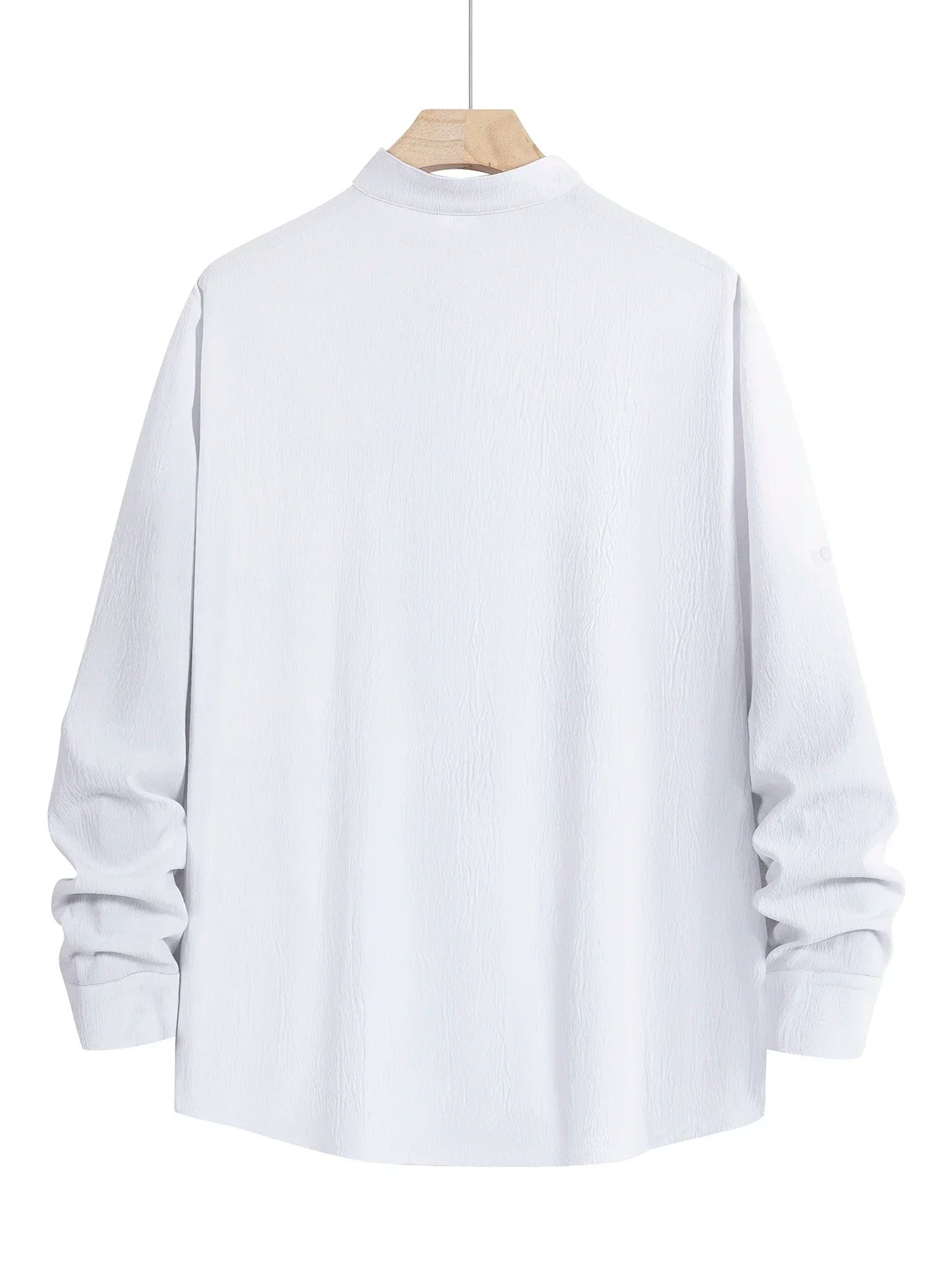 Men's Linen Shirt Summer 2025 Casual Short Sleeve Breathable Stand Collar Loose Fit Trendy Solid Color Youth Top with Pocket
