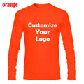 Customized Men's Compression Shirts Long Sleeve T-shirt Solid Color High Neck Gym Bodybuilding Tee Tops