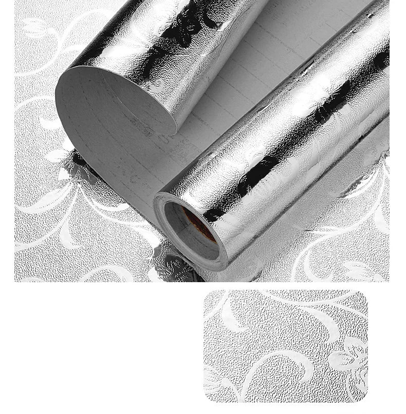 Kitchen High Temperature Resistant Wall Stickers Oil Resistant Stickers Waterproof And Cabinets Stoves Aluminum Foil Paper