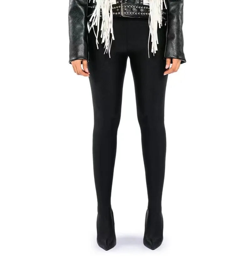 New Elastic Cloth Jumpsuit Pants Boots Women's Racing Party Trendy Sexy Steel Pipe Dance Pants Boots High-heel 10cm Size 34-46