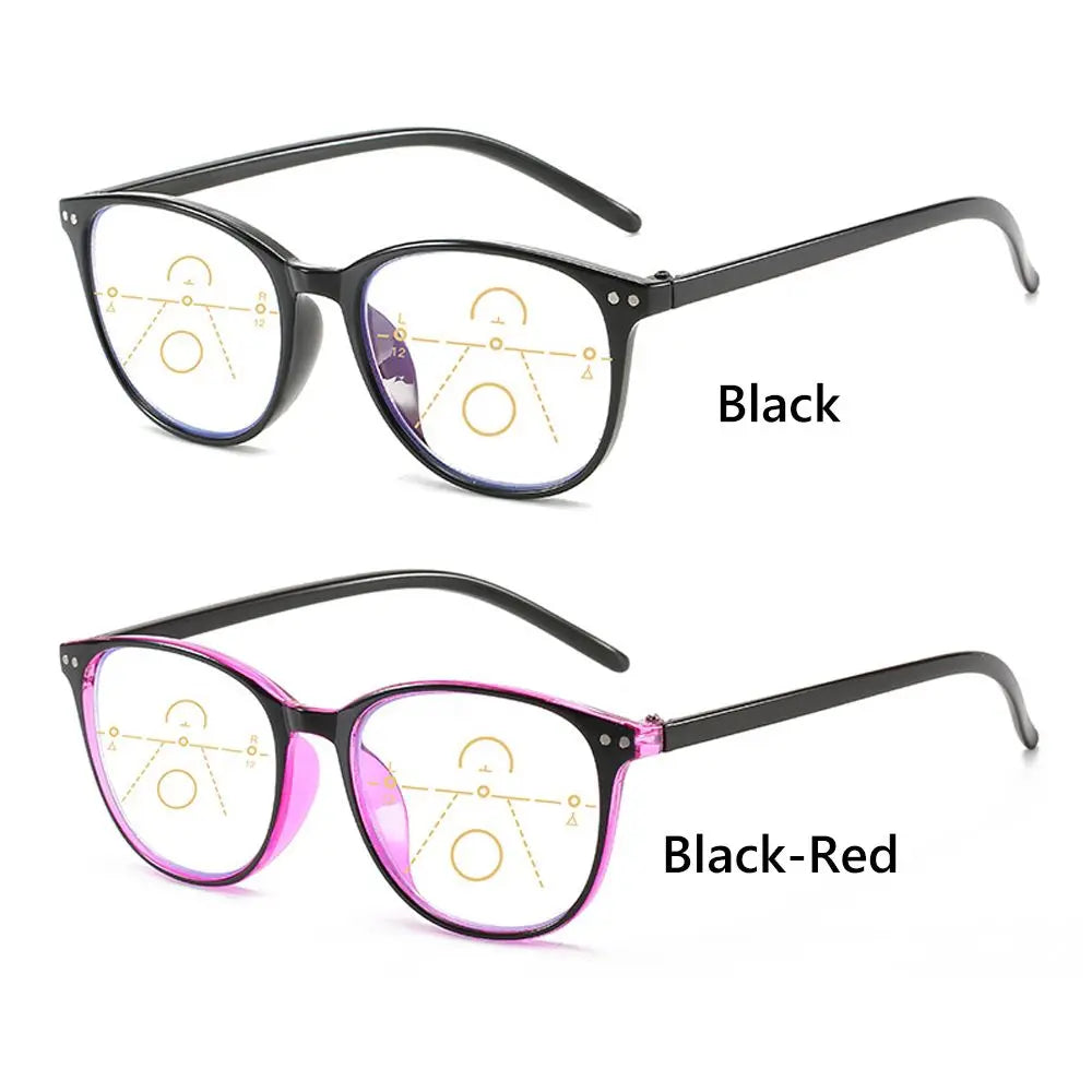 1PC Progressive Multifocus Reading Glasses Blue Light Blocking Computer Glasses Fashion Readers Eyewear With Spring Hinge