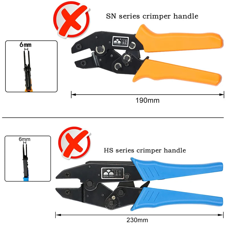 Crimping tool pliers jaws SN-48BS / 02C / 06WF / 06 / 2546B /  03H, used for crimping terminals