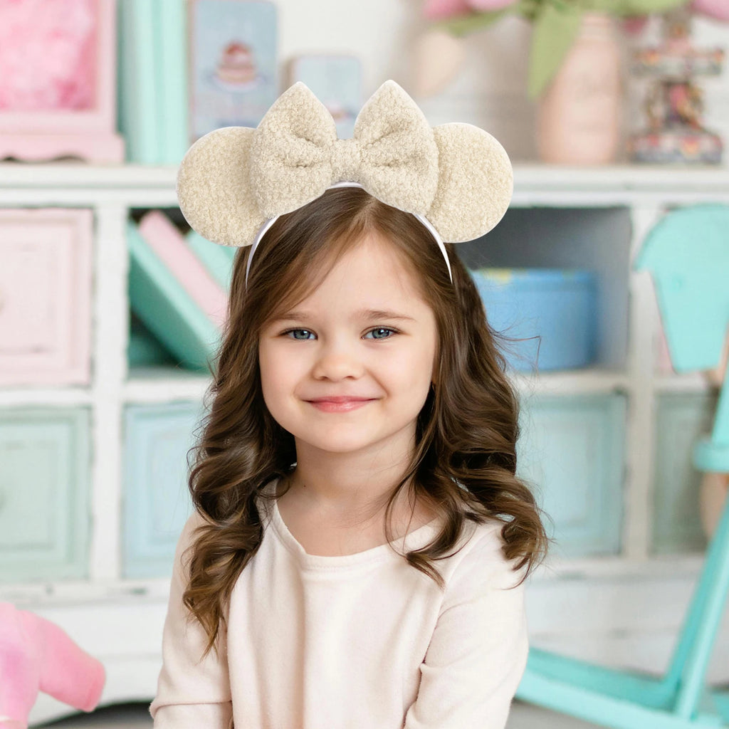 New Classic Cute Mouse Ears Chic Headband 5"Bow Girls And Kids  Hairband Festival Cosplay DIY Hair Accessories Christmas Gift