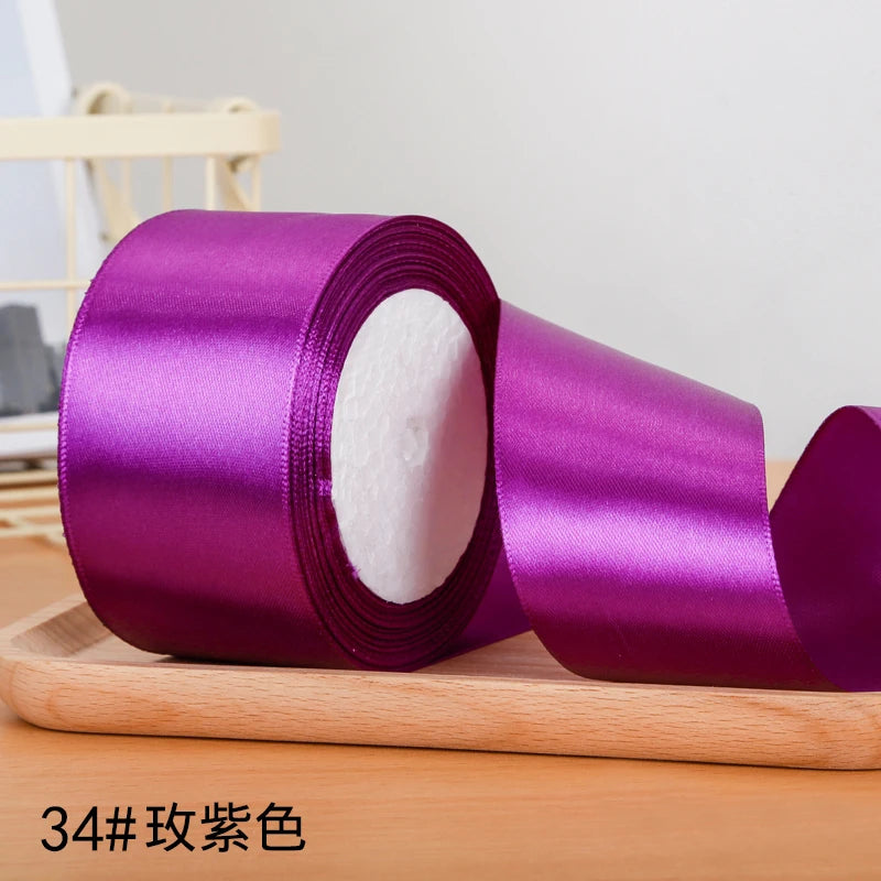 22meters/roll 5cm Silk Satin Ribbons Crafts Bow Handmade DIY Gift Packaging Wrap Party Wedding Decorative Clothing Accessories