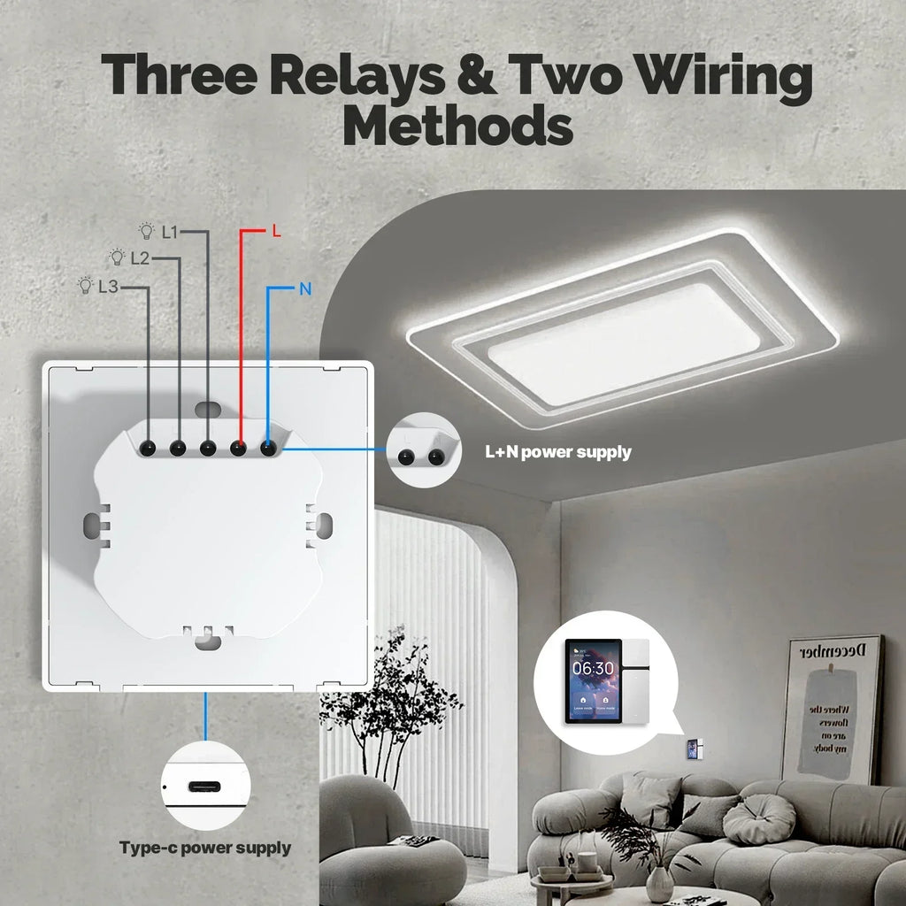 TONGOU Tuya WiFi 3.5-inch Smart Home Control Panel Tuya Zigbee Wall Switches Home Automation LCD Screen IR Remote Controlle