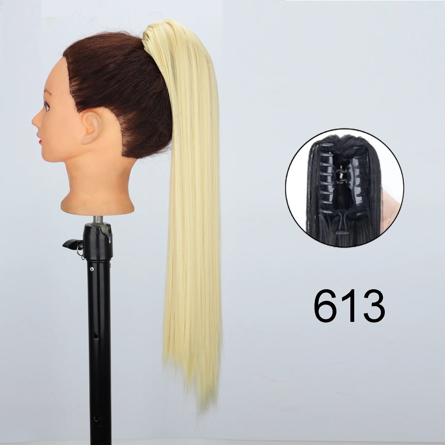 Synthetic 24Inch Wavy Claw Clip On Ponytail Hair Extension Ponytail Extension Hair For Women Pony Tail Hair Hairpiece