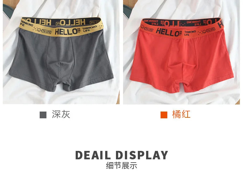 12 pieces Mens Underwear Men Cotton Underpants Male Pure Men Panties Shorts Breathable Boxer Shorts Comfortable soft Plus size