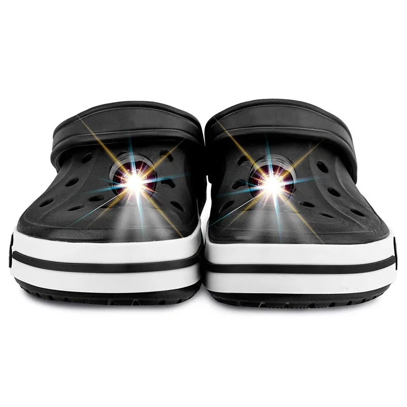 1Pcs NEW Waterproof Shoe Light Outdoor Camping Charms Adult Kids Shoe Decoration Headlights for Accessories