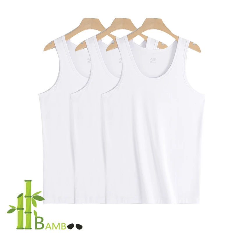3-packs super soft Slim Fit Mens Tagless Tank Tops Breathable Sleeveless T-Shirt for Men Undershirts Crew Neck Comfort Stretch
