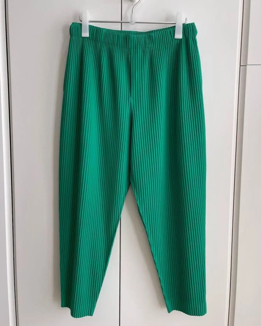 Pleats Pleated Commuter Pants Men's 2024 Autumn New Draped Elastic Trousers Casual Japanese Men Solid Color Nine Minute Pants