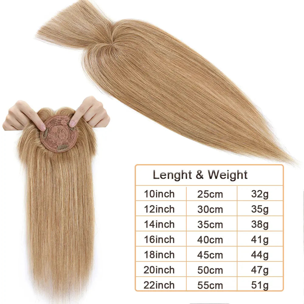 Rich Choices Women Topper 8.5x8.5cm Hair Toppers Natural Hair Clip In Wigs 100% Human Hair For Women Hairpiece