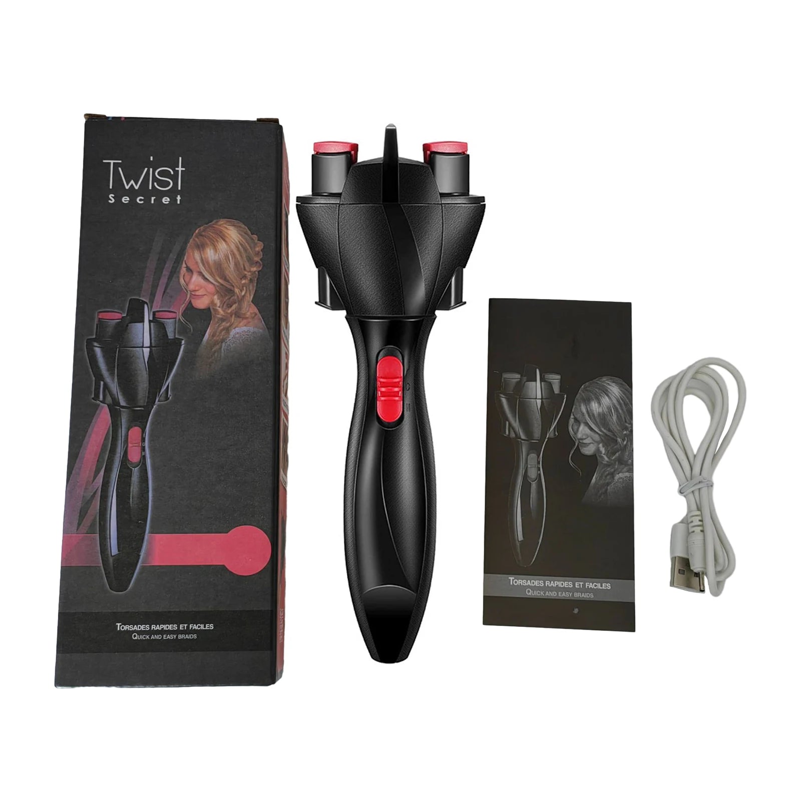 Electric Hair Braider DIY Automatic Hair Braider Portable USB Power Supply Hair Twister Machine 2 Gear Adjustment Hair Styling