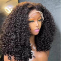 Soft Natural Black 180Density 26'' Long Kinky Curly Lace Front Wig For Women BabyHair Preplucked Heat Resistant Glueless Daily
